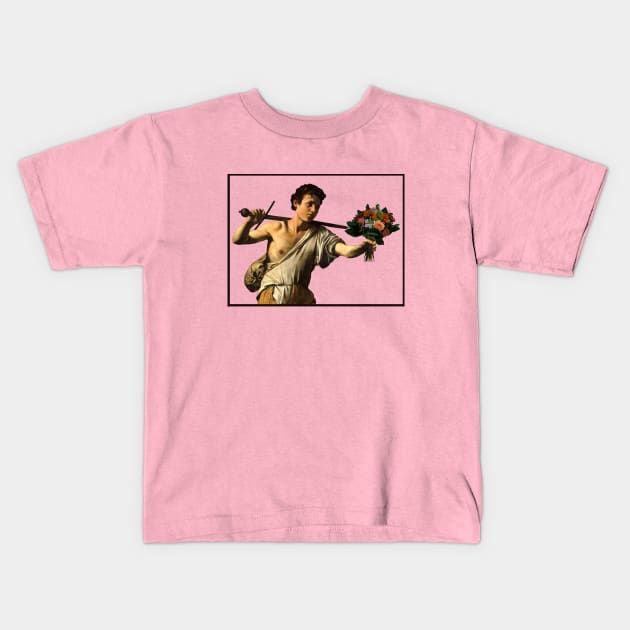 Caravaggio's Valentine Kids T-Shirt by Eva Viñes
